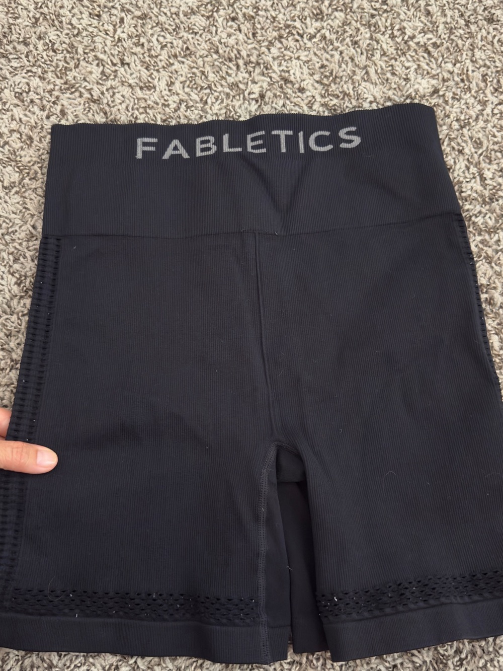 Fabletics Black High-Waist Athletic Bike Shorts